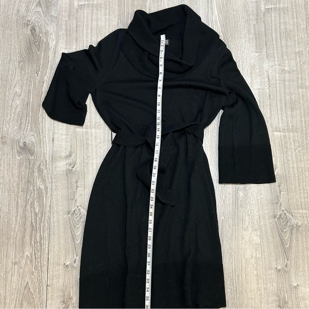 Saks Fifth Avenue Black Sheath Dress with Bell Sleeves - Picture 6 of 8